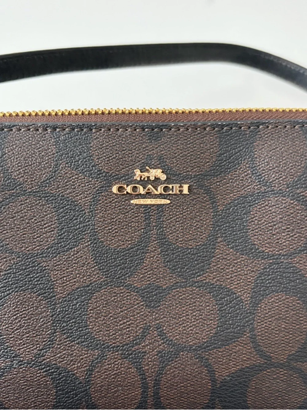 Coach Nolita 19 Brown Signature Mini Shoulder Bag - Picture 2 of 6